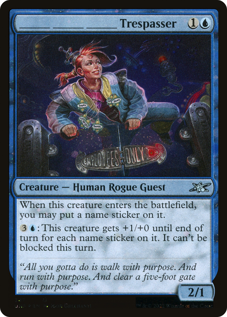 _______ _______ _______ Trespasser (Galaxy Foil) (UNF-347) - Unfinity Foil-1