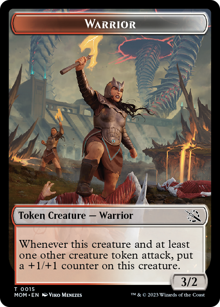 Warrior // Phyrexian Hydra (11) Double-Sided Token [March of the Machine Tokens]-1