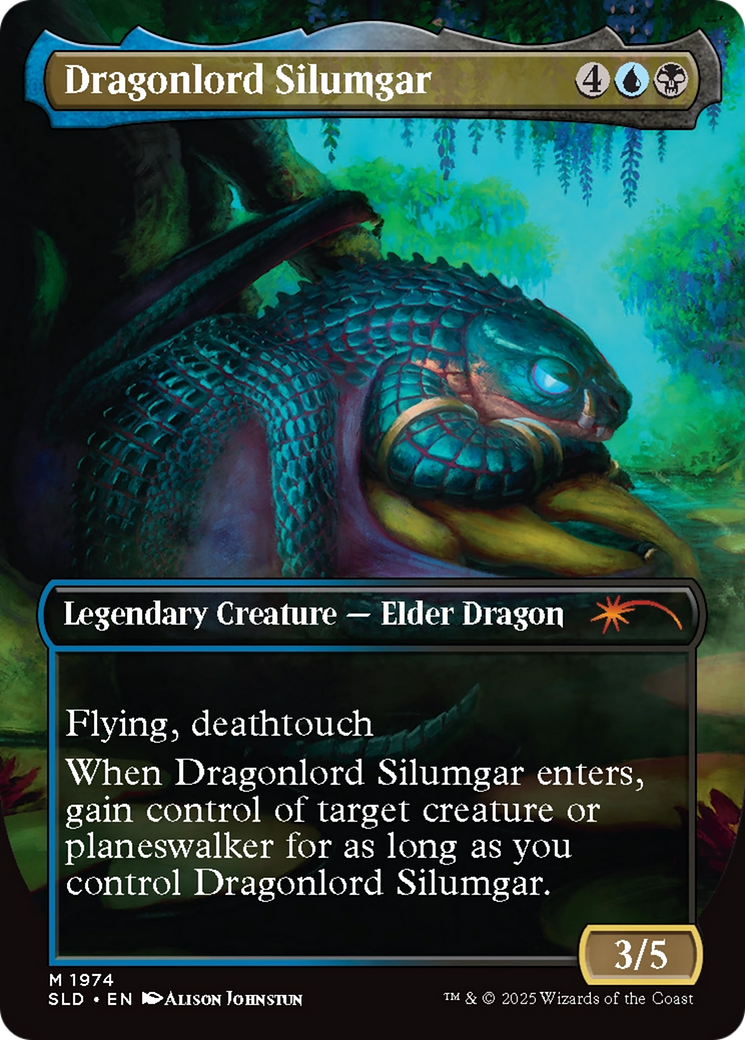 Dragonlord Silumgar // Dragonlord Silumgar (SLD-1974) - Secret Lair Drop (Borderless) Foil-2