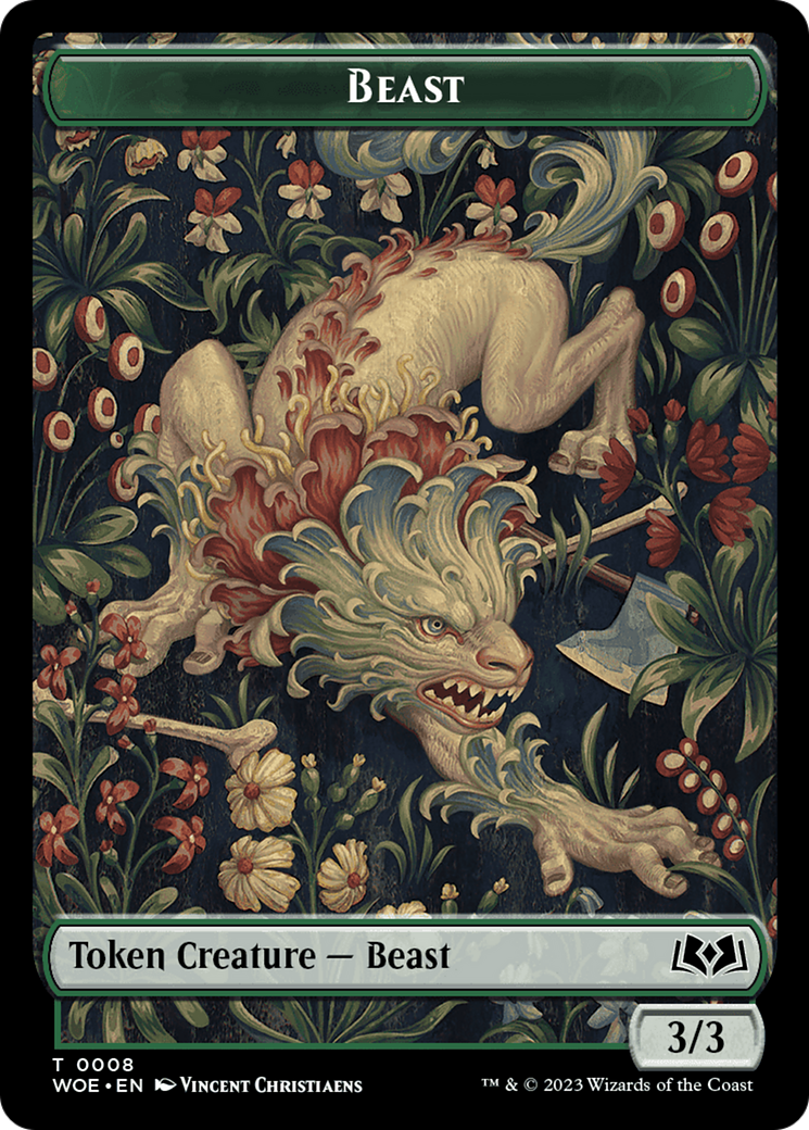 Beast // Food (0012) Double-Sided Token [Wilds of Eldraine Tokens]-1