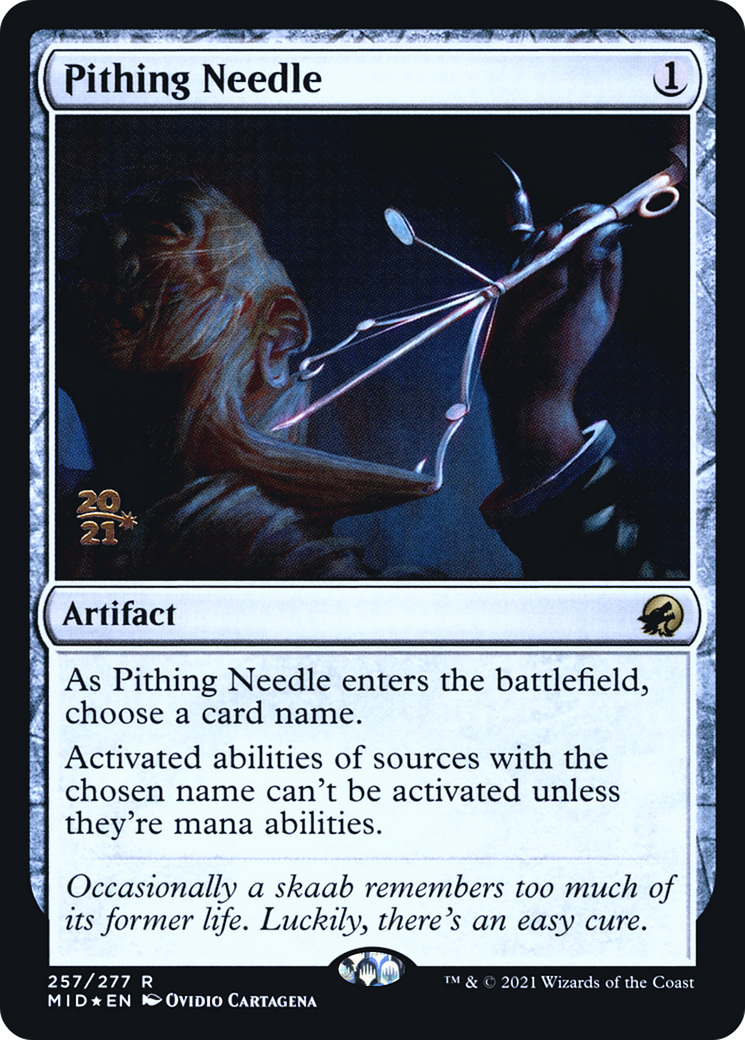 Pithing Needle [Innistrad: Midnight Hunt Prerelease Promos]-1