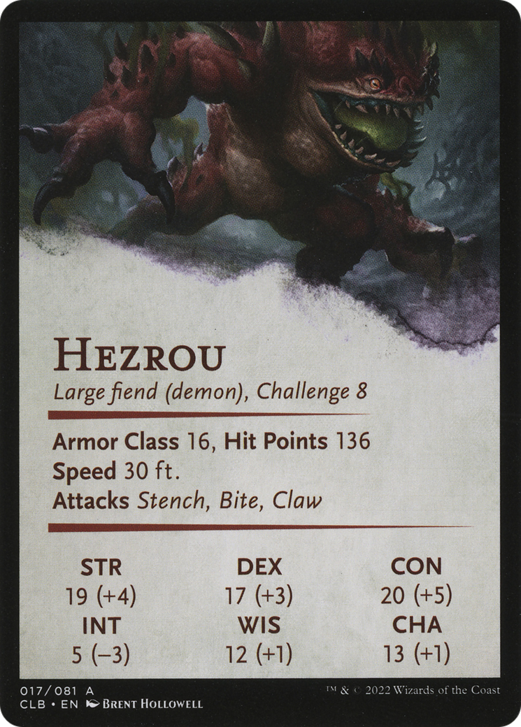 Hezrou // Hezrou (ACLB-017) - Battle for Baldur's Gate Art Series (Borderless) Foil-2