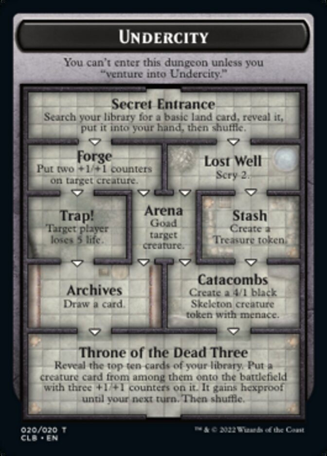 The Initiative // Undercity Double-Sided Token [Commander Legends: Battle for Baldur's Gate Tokens]-2