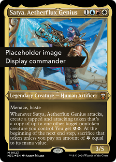 Satya, Aetherflux Genius (Display Commander) (Ripple Foil) [Modern Horizons 3 Commander]-1