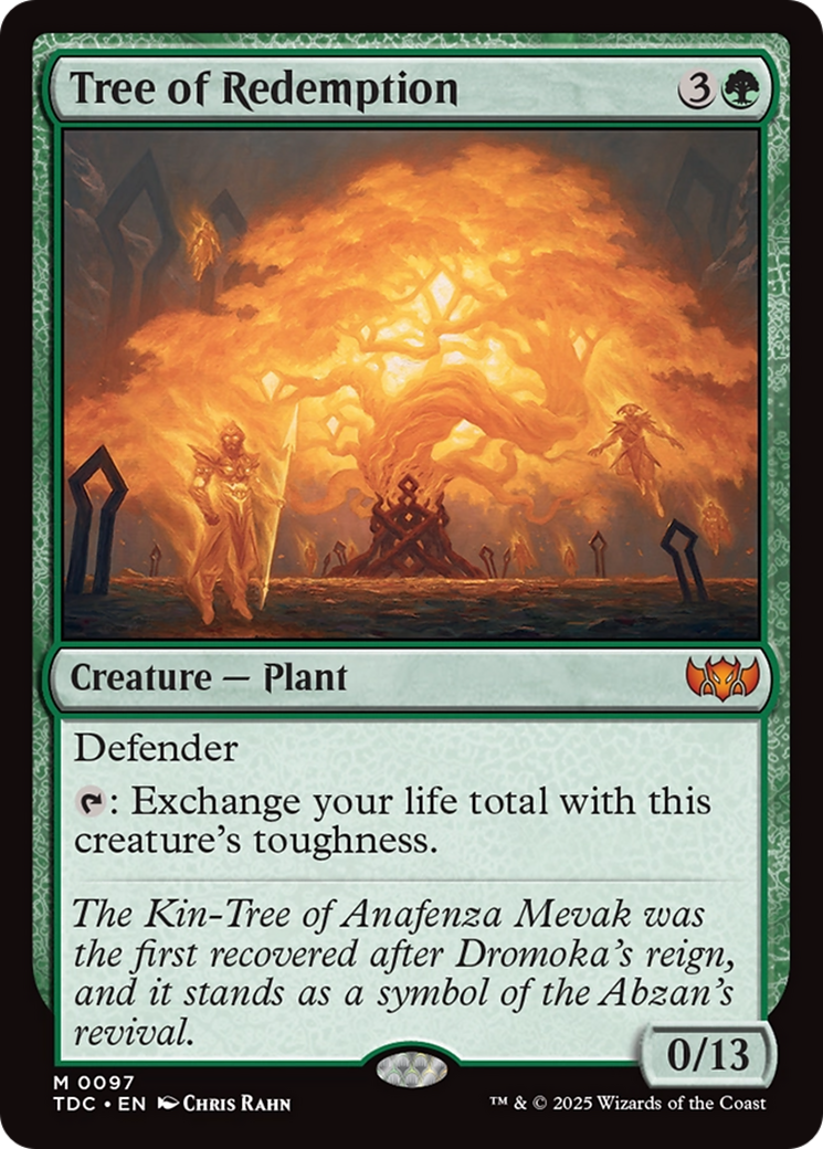 Tree of Redemption (TDC-097) - Commander: Tarkir: Dragonstorm-1