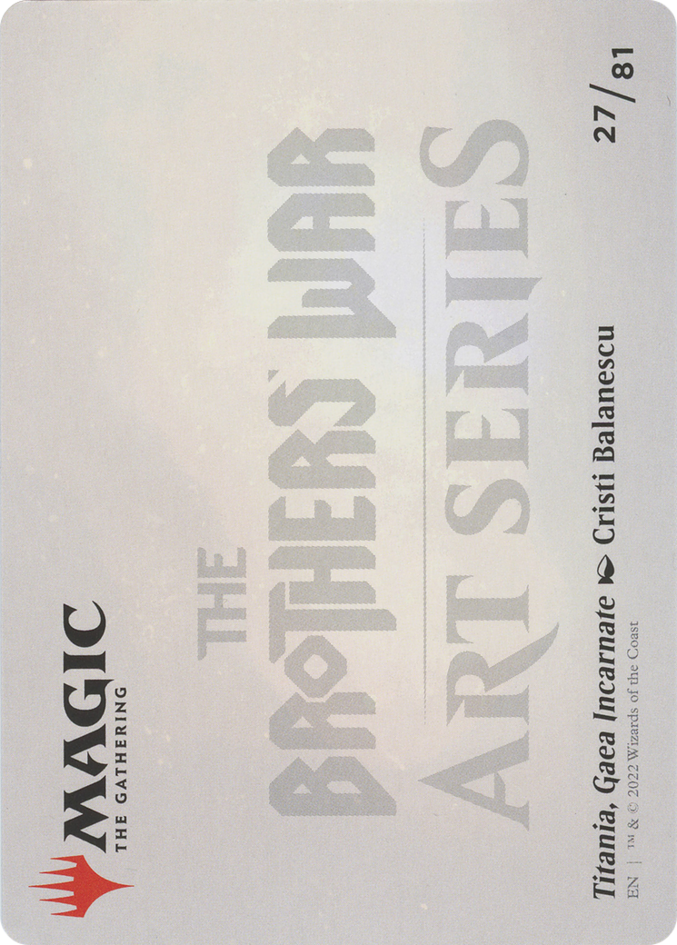 Titania, Gaea Incarnate // Titania, Gaea Incarnate (ABRO-027) - The Brothers' War Art Series (Borderless) Foil-2