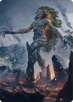 Titania, Gaea Incarnate // Titania, Gaea Incarnate (ABRO-027) - The Brothers' War Art Series (Borderless) Foil-3