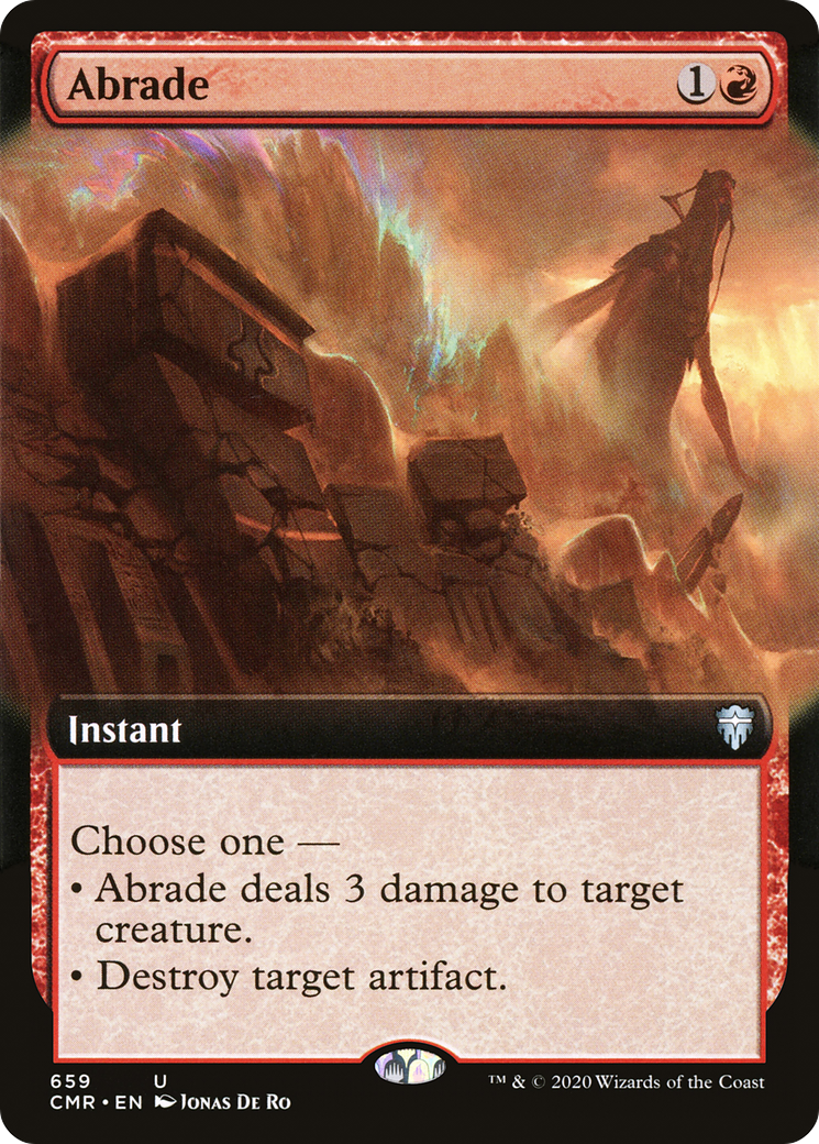 Abrade (Extended Art) [Commander Legends]-1