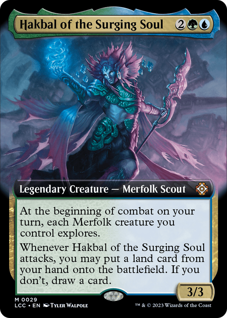 Hakbal of the Surging Soul (Extended Art) [The Lost Caverns of Ixalan Commander]-1