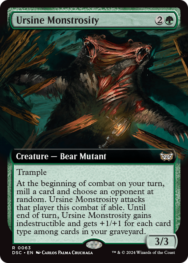Ursine Monstrosity (Extended Art) (DSC-063) - Duskmourn: House of Horror Commander: (Extended Art)-1