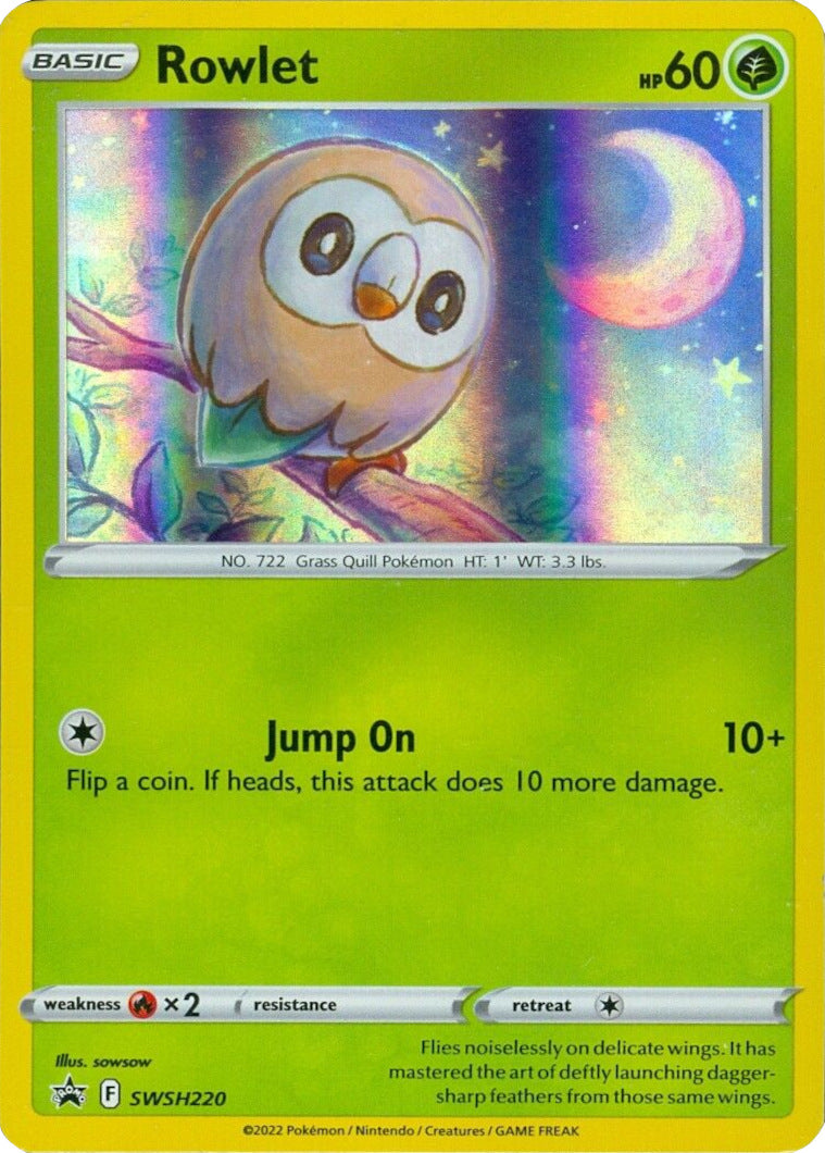 Rowlet (SWSH220) (Cosmos Holo) [Sword & Shield: Black Star Promos]-1