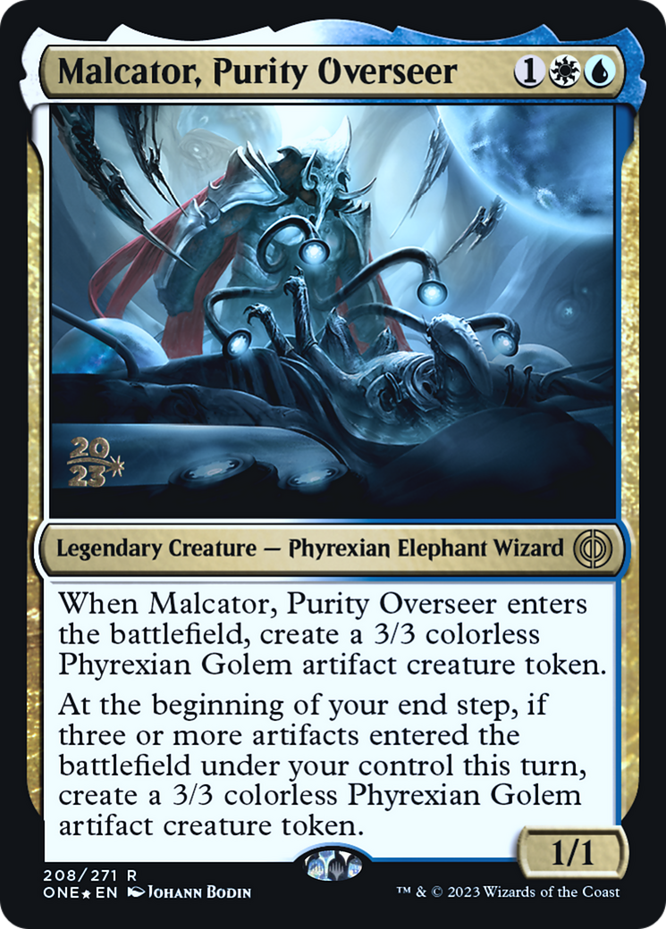 Malcator, Purity Overseer [Phyrexia: All Will Be One Prerelease Promos]-1