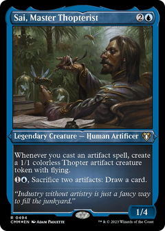 Sai, Master Thopterist (Foil Etched) [Commander Masters]-1
