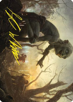 Smeagol, Helpful Guide Art Card (Gold-Stamped Signature) (ASLTR-024) - Art Series: Universes Beyond: The Lord of the Rings: Tales of Middle-earth-1