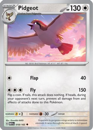 Pidgeot (018/165) [Scarlet & Violet 151]-1