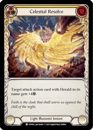 Celestial Resolve (Yellow) [DTD042] (Dusk Till Dawn)  Rainbow Foil-1