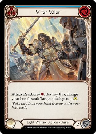 V for Valor (Blue) [DTD062] (Dusk Till Dawn)  Rainbow Foil-1
