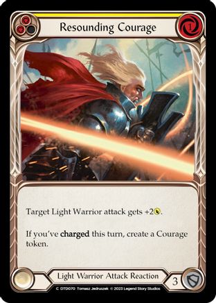 Resounding Courage (Yellow) [DTD070] (Dusk Till Dawn)  Rainbow Foil-1