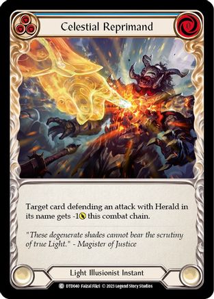 Celestial Reprimand (Blue) [DTD040] (Dusk Till Dawn)  Rainbow Foil-1