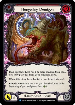 Hungering Demigon (Red) [DTD172] (Dusk Till Dawn)  Rainbow Foil-3