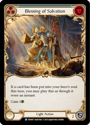Blessing of Salvation (Blue) [DTD087] (Dusk Till Dawn)  Rainbow Foil-1