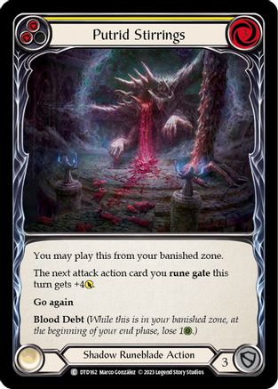 Putrid Stirrings (Yellow) [DTD162] (Dusk Till Dawn)  Rainbow Foil-1
