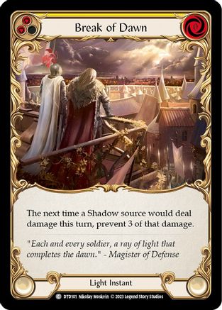 Break of Dawn (Yellow) [DTD101] (Dusk Till Dawn)  Rainbow Foil-1