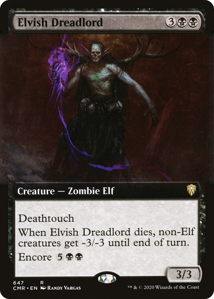 Elvish Dreadlord (Extended Art) [Commander Legends]-1