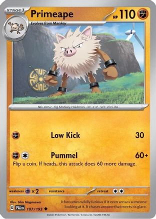 Primeape (107/193) (Cosmos Holo) [Scarlet & Violet: Paldea Evolved]-1