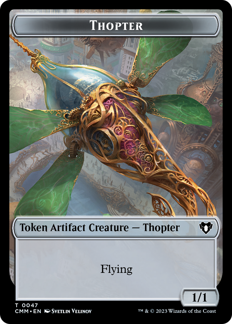 Thopter // Construct (41) Double-Sided Token [Commander Masters Tokens]-1
