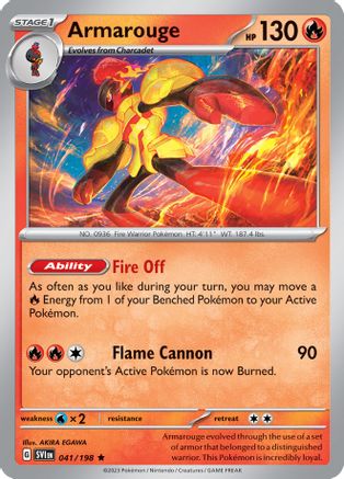 Armarouge (041/198) (Line Holo) [Scarlet & Violet: Base Set]-1