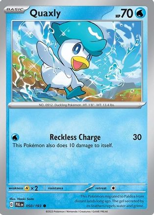 Quaxly (050/193) (Theme Deck Exclusive) [Scarlet & Violet: Paldea Evolved]-1