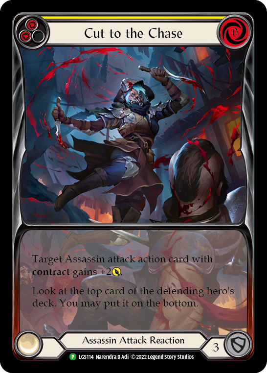 Cut to the Chase (Yellow) [LGS114] (Promo)  Rainbow Foil-1