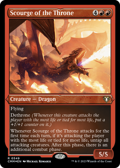 Scourge of the Throne (CMM-549) - Commander Masters Etched Foil-1
