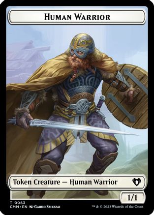 Human Warrior // Zombie Army Double-Sided Token (CMM-63 // 69) - Commander Masters-1