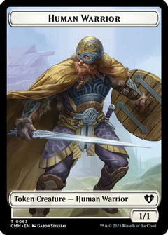 Human Warrior // Zombie Army Double-Sided Token (CMM-63 // 69) - Commander Masters-1