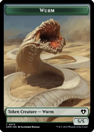 Wurm // Spider Double-Sided Token (CMM-73 // 36) - Commander Masters-1