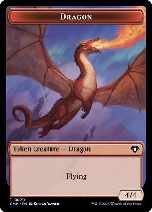 Dragon // Kor Ally Double-Sided Token (CMM-70 // 64) - Commander Masters