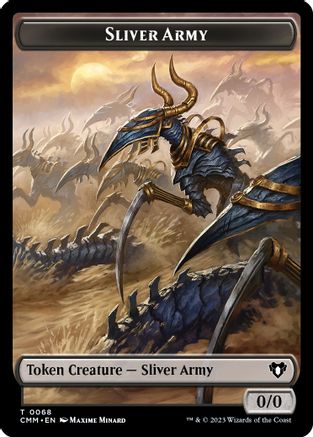 Sliver Army // Sliver Double-Sided Token (CMM-68 // 57) - Commander Masters-1