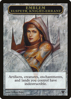 Emblem - Elspeth, Knight-Errant // Soldier Double-Sided Token [Modern Event Deck 2014 Tokens]-2