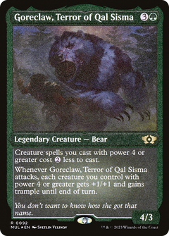 Goreclaw, Terror of Qal Sisma (Foil Etched) [Multiverse Legends]-1