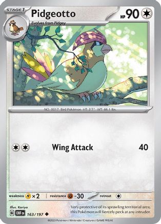 Pidgeotto (163/197) [Scarlet & Violet: Obsidian Flames]-1