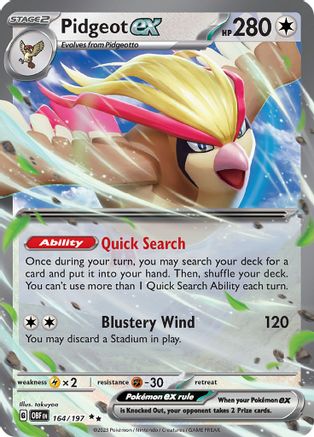 Pidgeot ex (164/197) [Scarlet & Violet: Obsidian Flames]-1