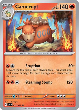 Camerupt (032/197) [Scarlet & Violet: Obsidian Flames]-1
