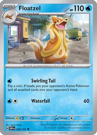 Floatzel (049/197) [Scarlet & Violet: Obsidian Flames]-1