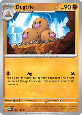 Dugtrio (104/197) [Scarlet & Violet: Obsidian Flames]-1