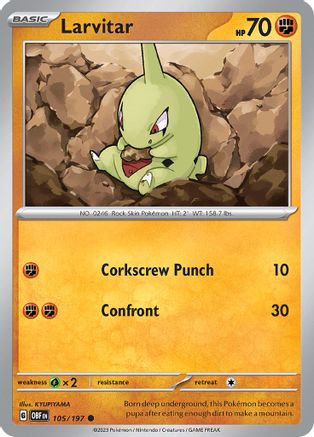 Larvitar (105/197) [Scarlet & Violet: Obsidian Flames]-1