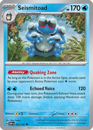 Seismitoad (052/197) [Scarlet & Violet: Obsidian Flames]-1