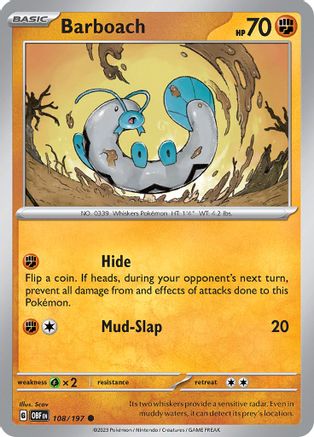 Barboach (108/197) [Scarlet & Violet: Obsidian Flames]-1
