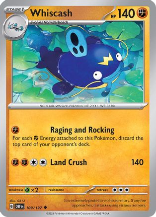 Whiscash (109/197) [Scarlet & Violet: Obsidian Flames]-1